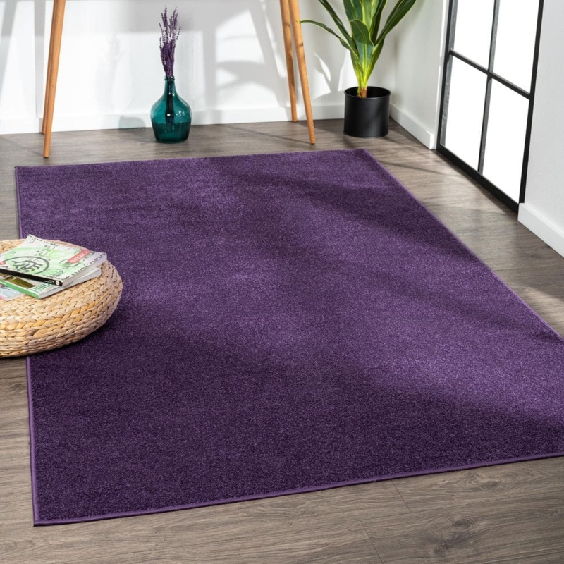 Area Rug Heathered Texture Low Pile Solid Color Dense Weave