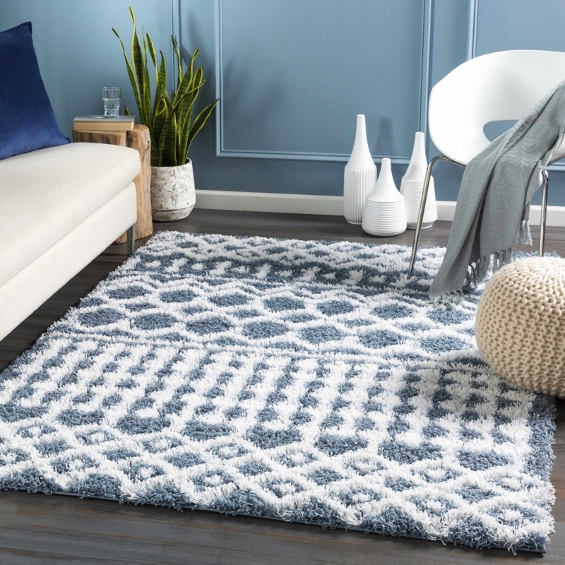 Area Rug Heavy Shag Texture Slate Grey Modern Grey Shag Rug Living Room