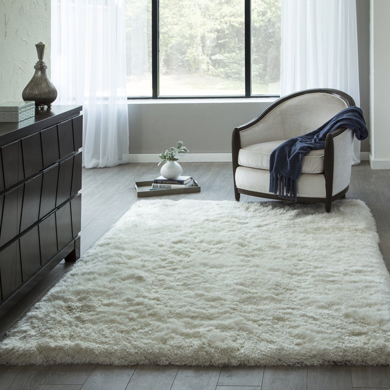 Area Rug High Pile Shag Texture Luxurious Bedroom Decor Plush