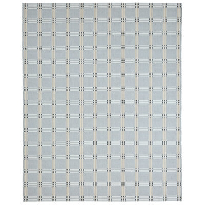 Area Rug, Indigo Blue Color, Medallion Pattern, Traditional Flatweave