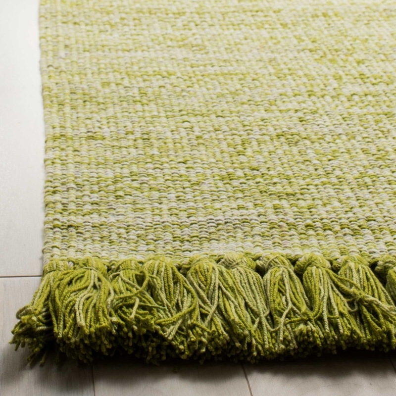 Area Rug, Knotted Fringe Detail, Ribbed Texture, Flatweave Construction