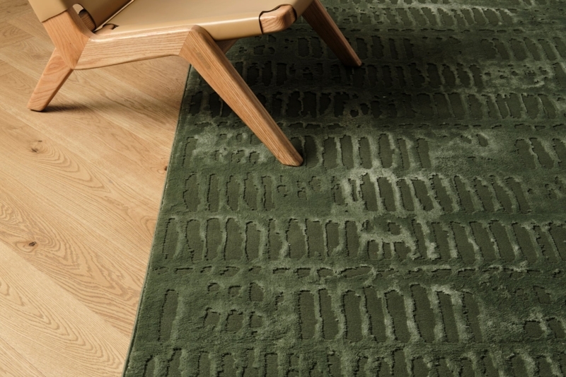 Area Rug Linear Geometric Pattern Organic Modern Low Pile