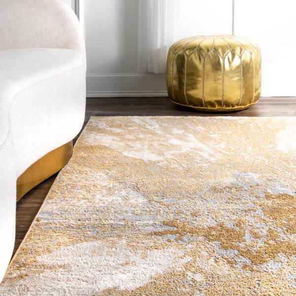 Area Rug Marble Pattern Flowing Lines Lustrous Grey Sophisticated