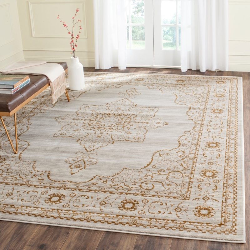 Area Rug Marbled Pattern Swirling Design Creme Polished Sophisticated