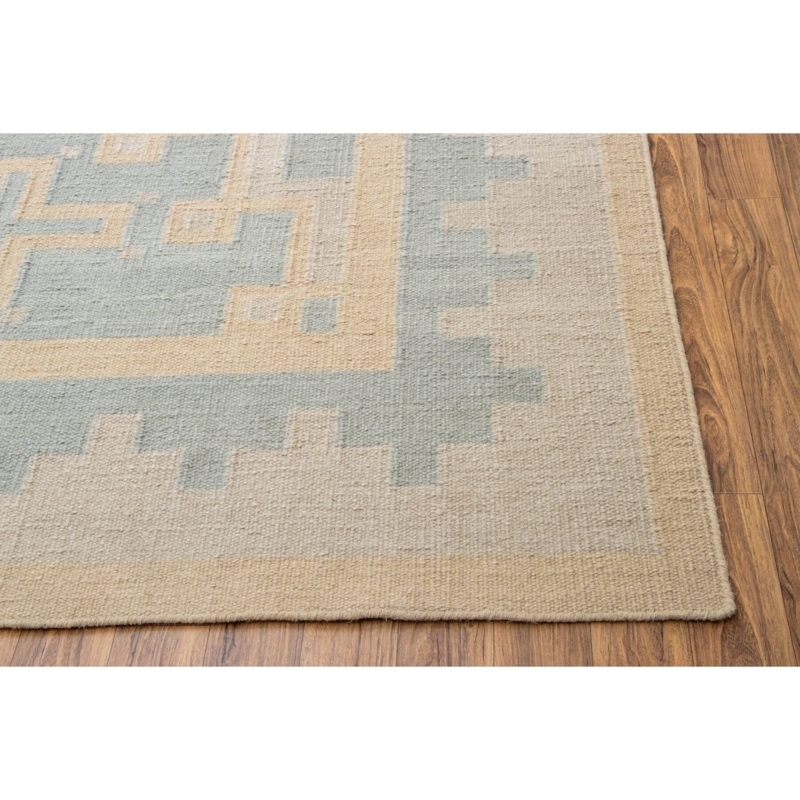 Area Rug Minimalist Mid Century Grey Geometric Stripe Flatweave