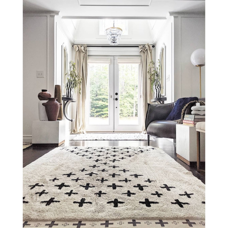 Area Rug Modern Nursery Rainbow Motif Muted Earth Tones Scandinavian