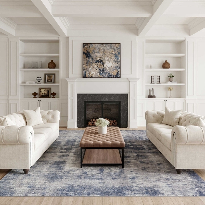 Area Rug Modern Rustic Distressed Abstract Pattern Low Pile
