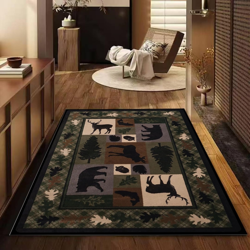 Area Rug Native Inspired Print Arrow Details Lodge