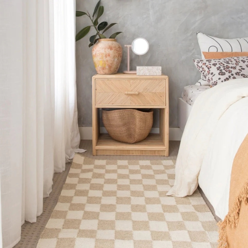 Area Rug: Natural Palette Wool-Like Woven Construction Organic
