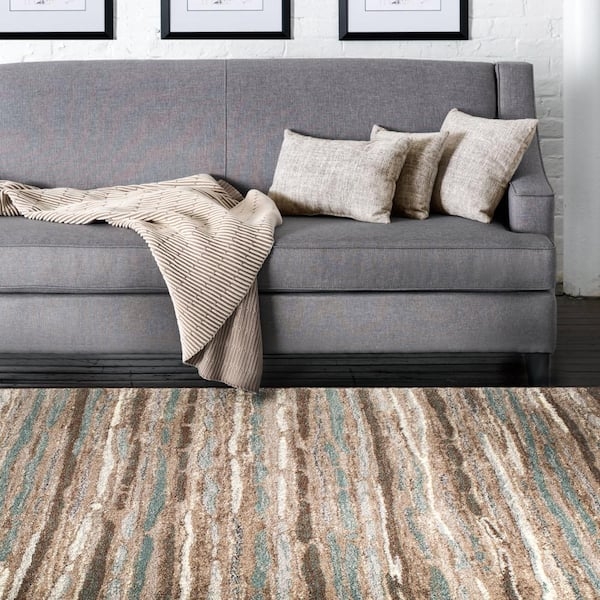 Area Rug Nautical Navy Blue and Beige Coastal Living Decor