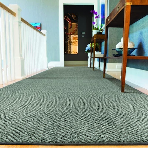 Area Rug Navy Blue Diamond Lattice Transitional Geometric