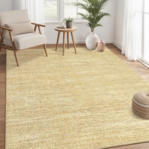 Area Rug Navy Blue Solid, Washable Soft Low Pile Mid Century