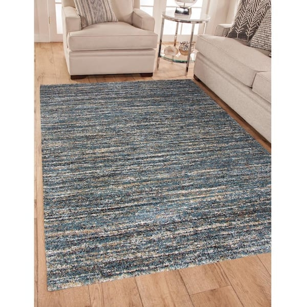 Area Rug Navy Blue Traditional Intricate Medallion Classic Low Pile