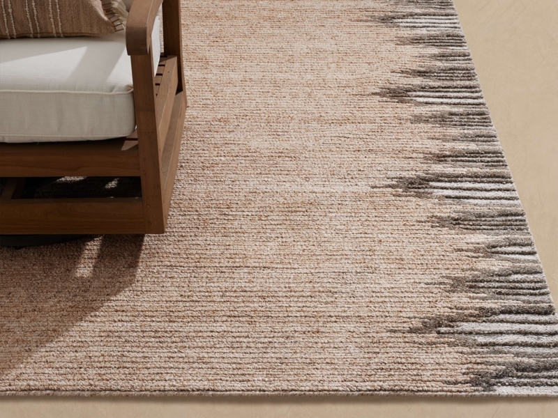 Area Rug Neutral Abstract Distressed Pattern Woven Fiber Modern