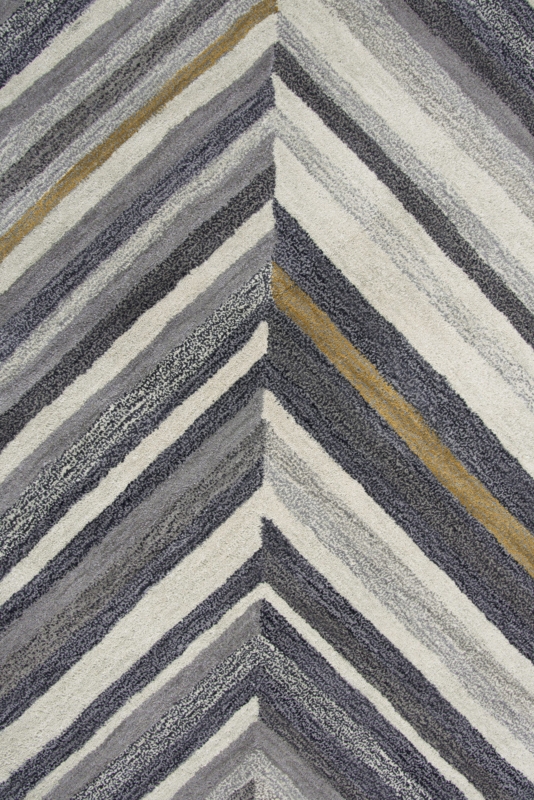 Area Rug Neutral Geometric Design Grey Low Pile Scandinavian Style