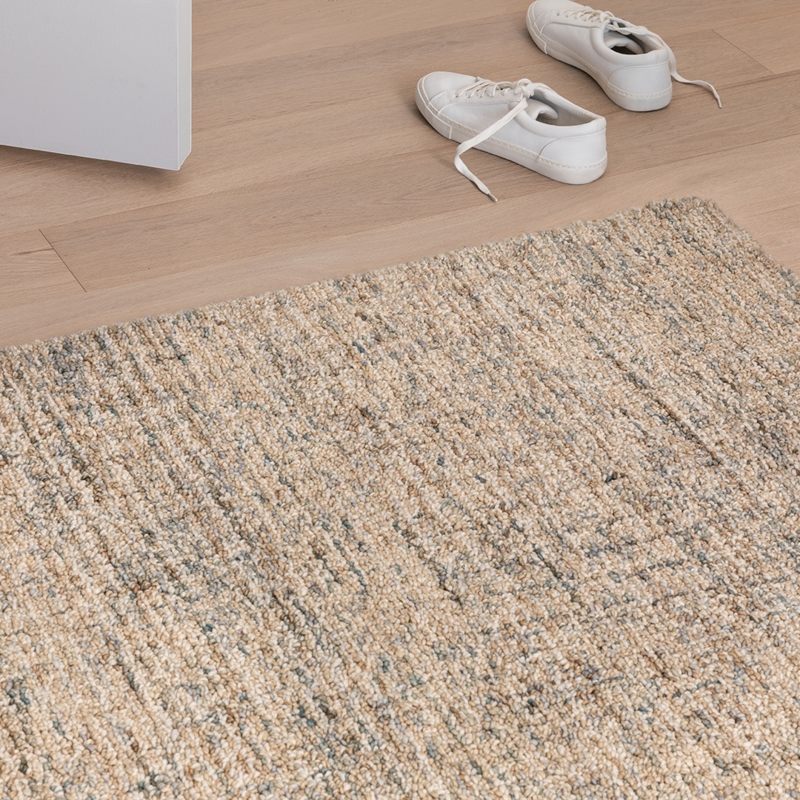 Area Rug Pebble Weave Chunky Looped Texture Beige Scandinavian Lounge
