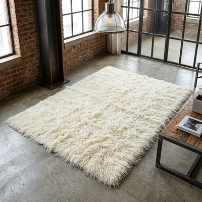Area Rug Premium Flokati Long 3 Pile Wool Like Shaggy Bohemian