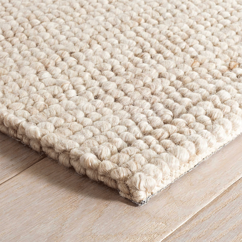 Area Rug Raised Diamond Weave Latte Neutral Geometric Wool Blend