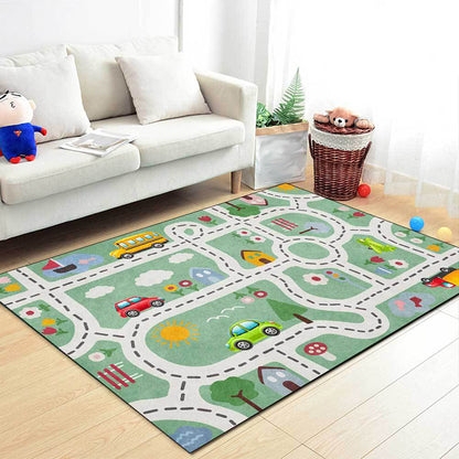 Area Rug Round Play Rug Sage Green Nursery Decor