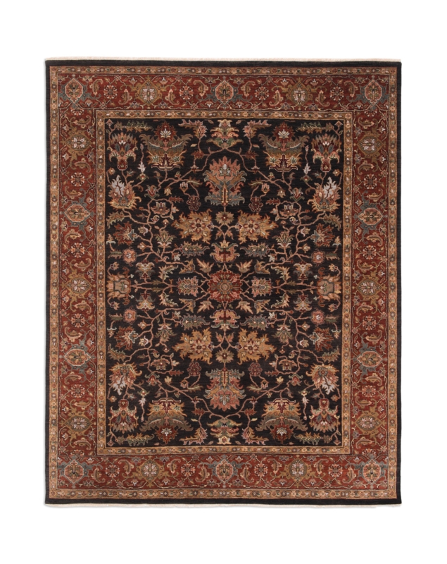 Area Rug Rust Brown Distressed Persian Oriental Floral Medallion