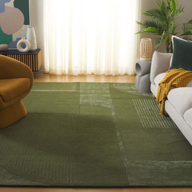 Area Rug Sage Green Traditional Fleur De Lis Pattern Fringed Edges