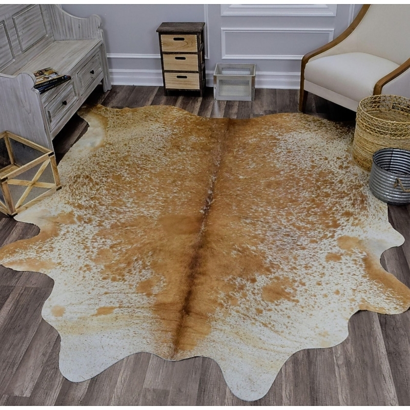 Area Rug Salt And Pepper Print Hide Silhouette Synthetic Fabric Rug