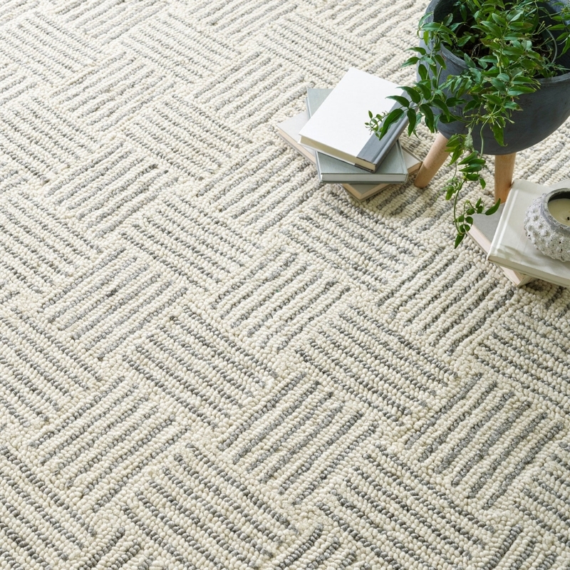 Area Rug Saturated Striped Pattern Coastal Hooked Texture Vibrant