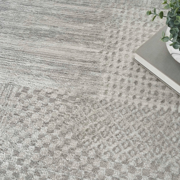Area Rug Silver Metallic Tone Marbled Swirl Pattern Living Room Ideas