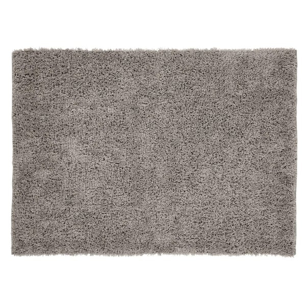 Area Rug Silver Shag High Pile Microfiber Silver Shag Area Rug