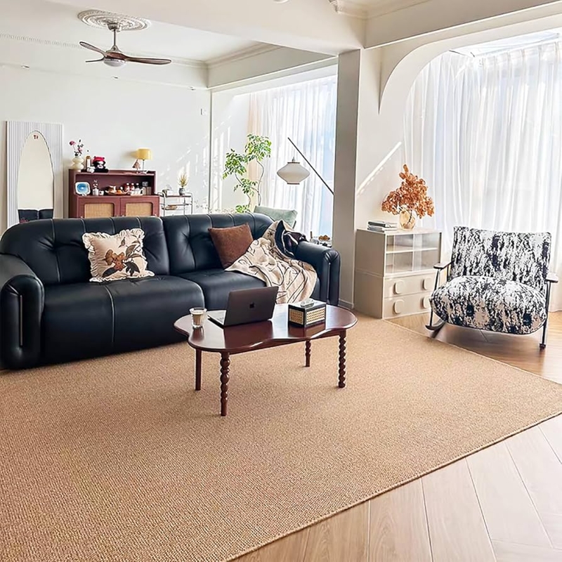 Area Rug, Small Chunky Woven Jute, Rustic Farmhouse Entryway Mat