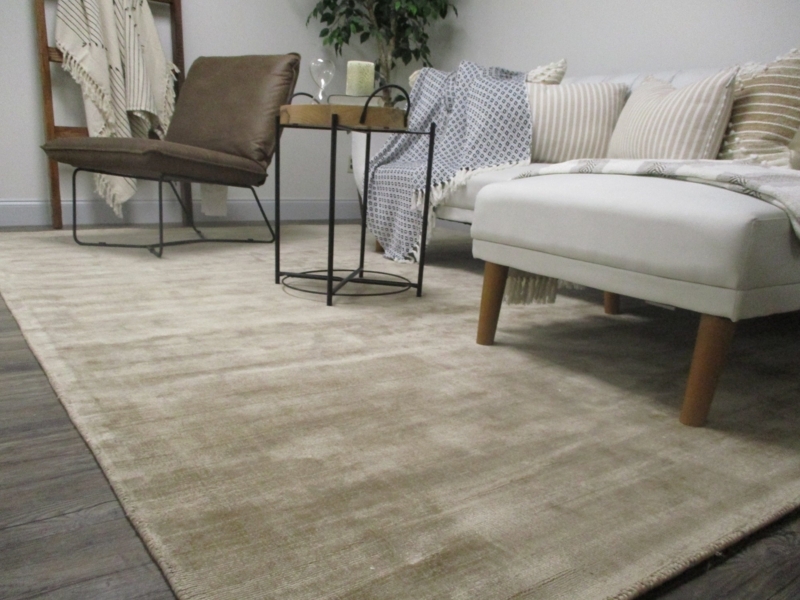 Area Rug Solid Navy Color Subtle Sheen Low Pile Modern Minimalist
