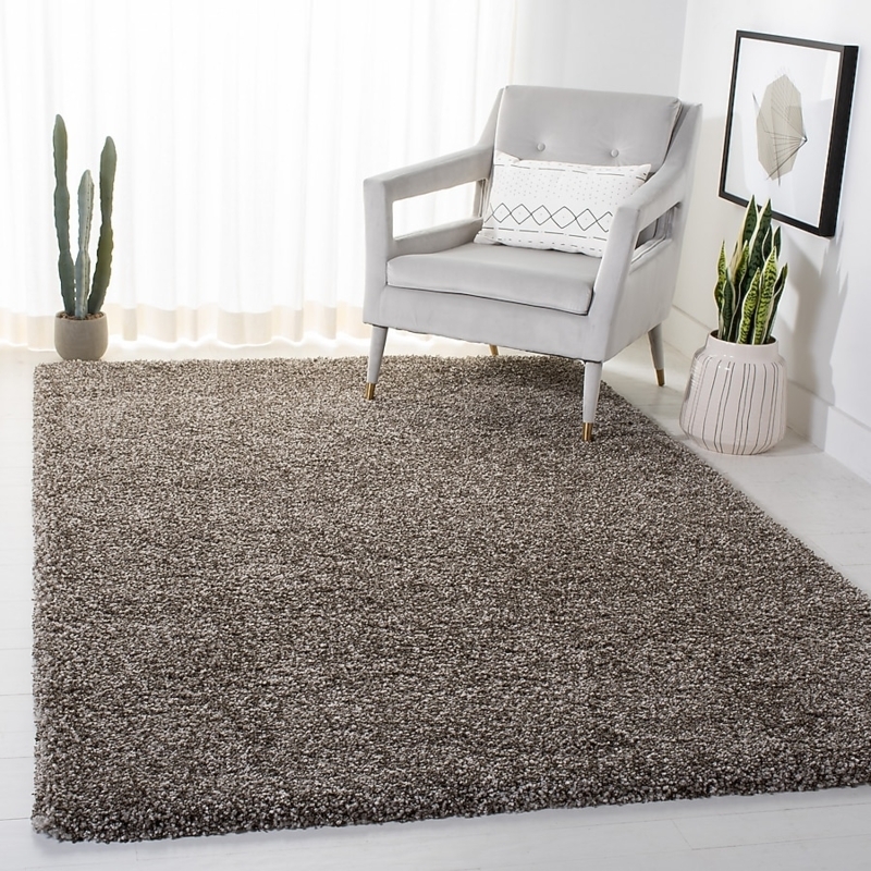 Area Rug Square Silhouette Dense Shag Gray Gray Square Shag Rug