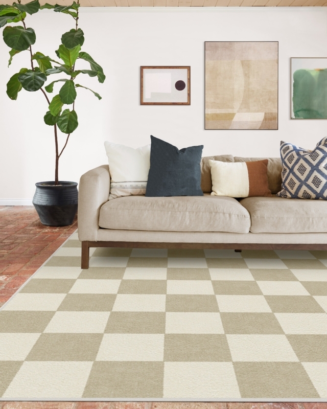 Area Rug: Stone Grey Flatwoven Low Profile Modern Farmhouse Style