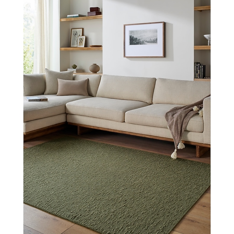 Area Rug, Subtle Textured Pile, Solid Color, Farmhouse Style