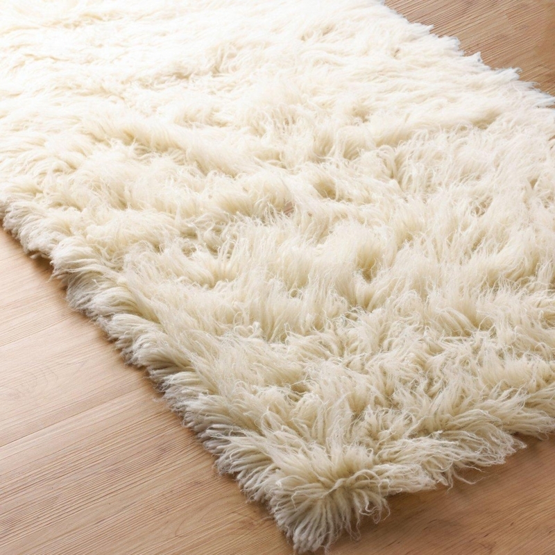 Area Rug Superior Flokati Wool Rustic Long Strand High Pile Texture