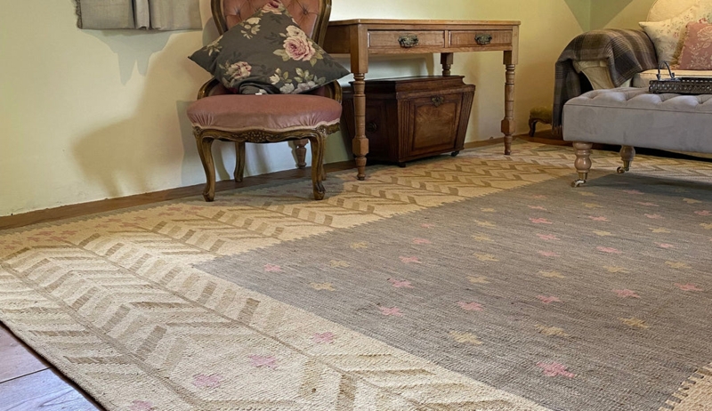 Area Rug Swedish Kilim Design Flat Weave Texture Scandinavian Motif