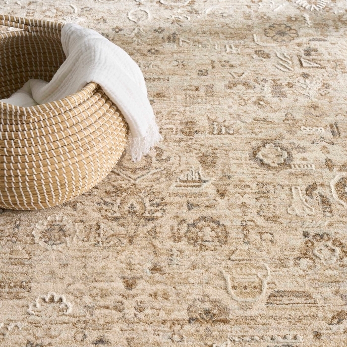 Area Rug, Tonal Diamond Pattern, High-Low Pile, Minimalist Living Room