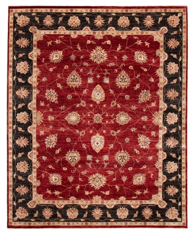 Area Rug Traditional Deep Ruby Red Intricate Floral Medallion