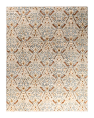 Area Rug Traditional Gray Floral Central Medallion Ikat