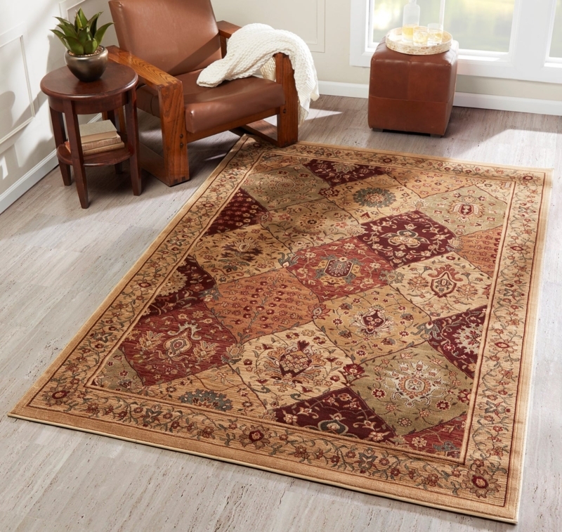 Area Rug Traditional Intricate Floral Herati Pattern Classic Glam