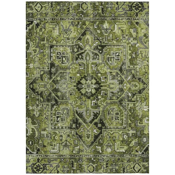 Area Rug Traditional Oriental Medallion Woven Flat Texture
