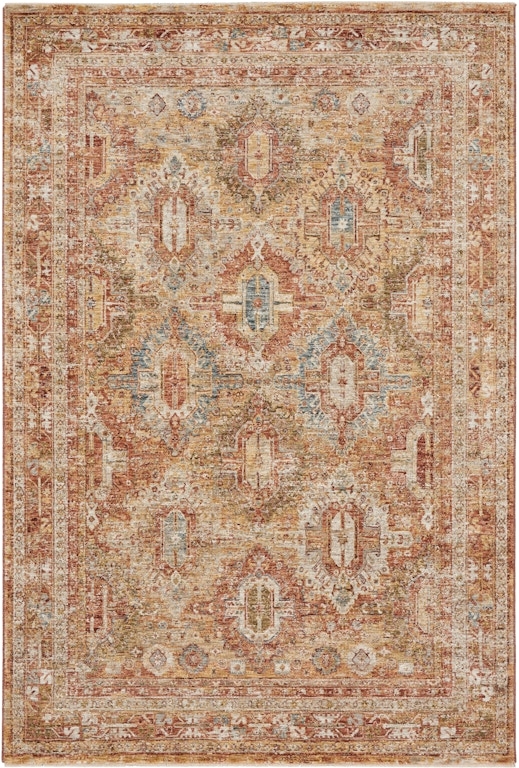 Area Rug Traditional Persian Distressed Fringe Terracotta Vintage Boho