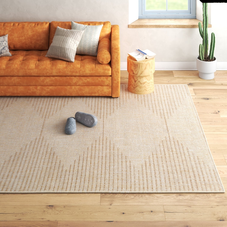 Area Rug Trellis Pattern Indoor Outdoor Rug Geometric Lattice Tan Cream