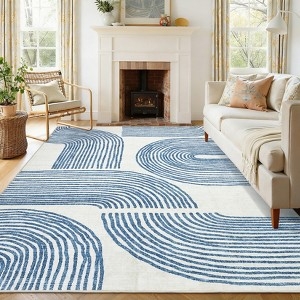 Area Rug Ultra Flat Abstract Swirl