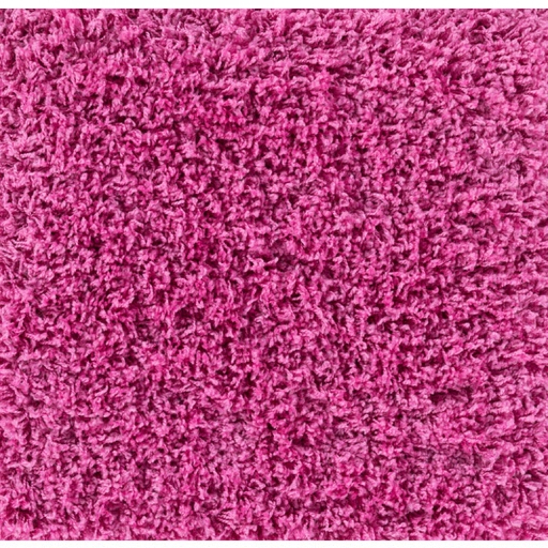 Area Rug: Vibrant Hot Pink Shag Texture, Maximalist Magenta Carpet