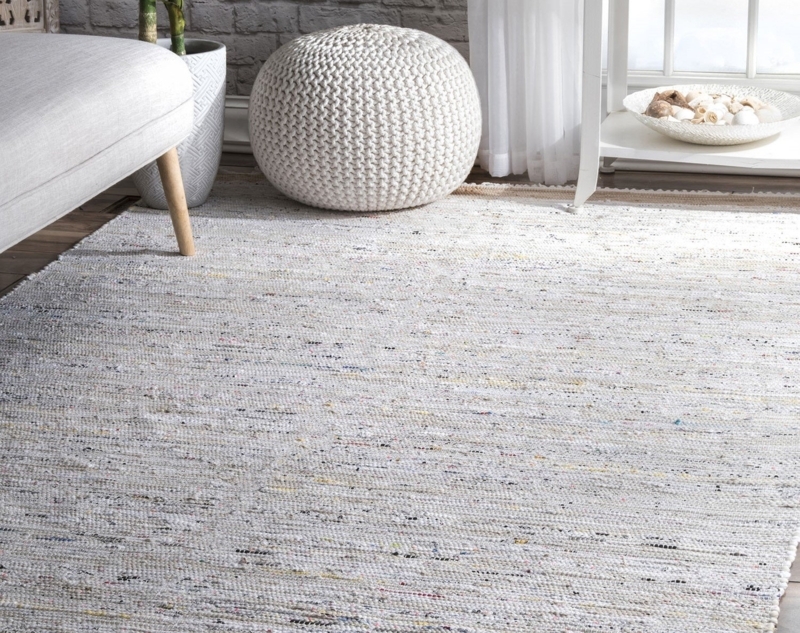 Area Rug Vibrant Multicolored Chindi Weave Bohemian Eclectic Decor