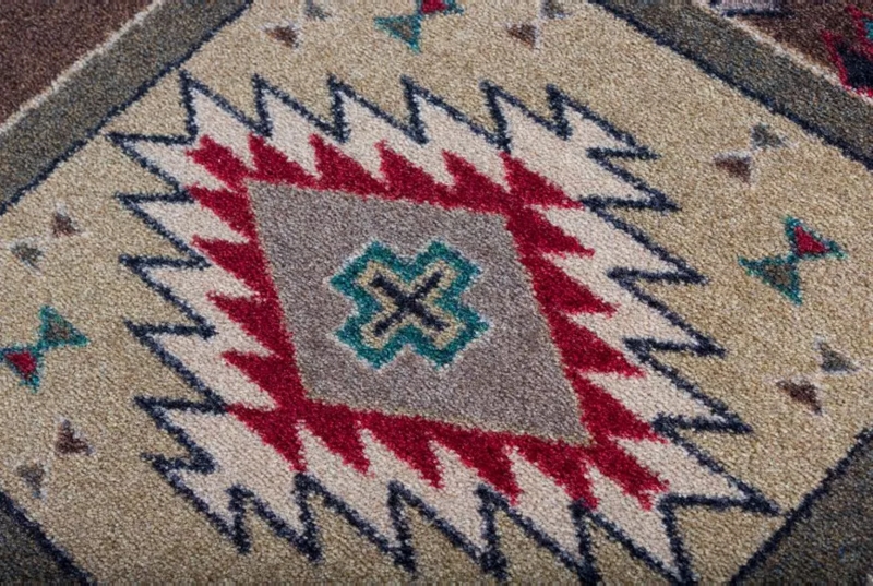 Area Rug Vibrant Southwestern Pattern Terracotta Bold Geometric