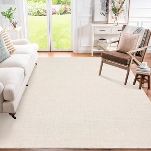 Area Rug Vintage Medallion Distressed Neutral Low Pile Profile Design