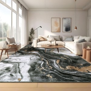 Area Rug Watercolor Aesthetic Blue Gray