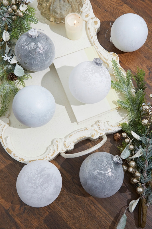 Ball Ornament: Frosted with Granular Texture for Winter Theme
